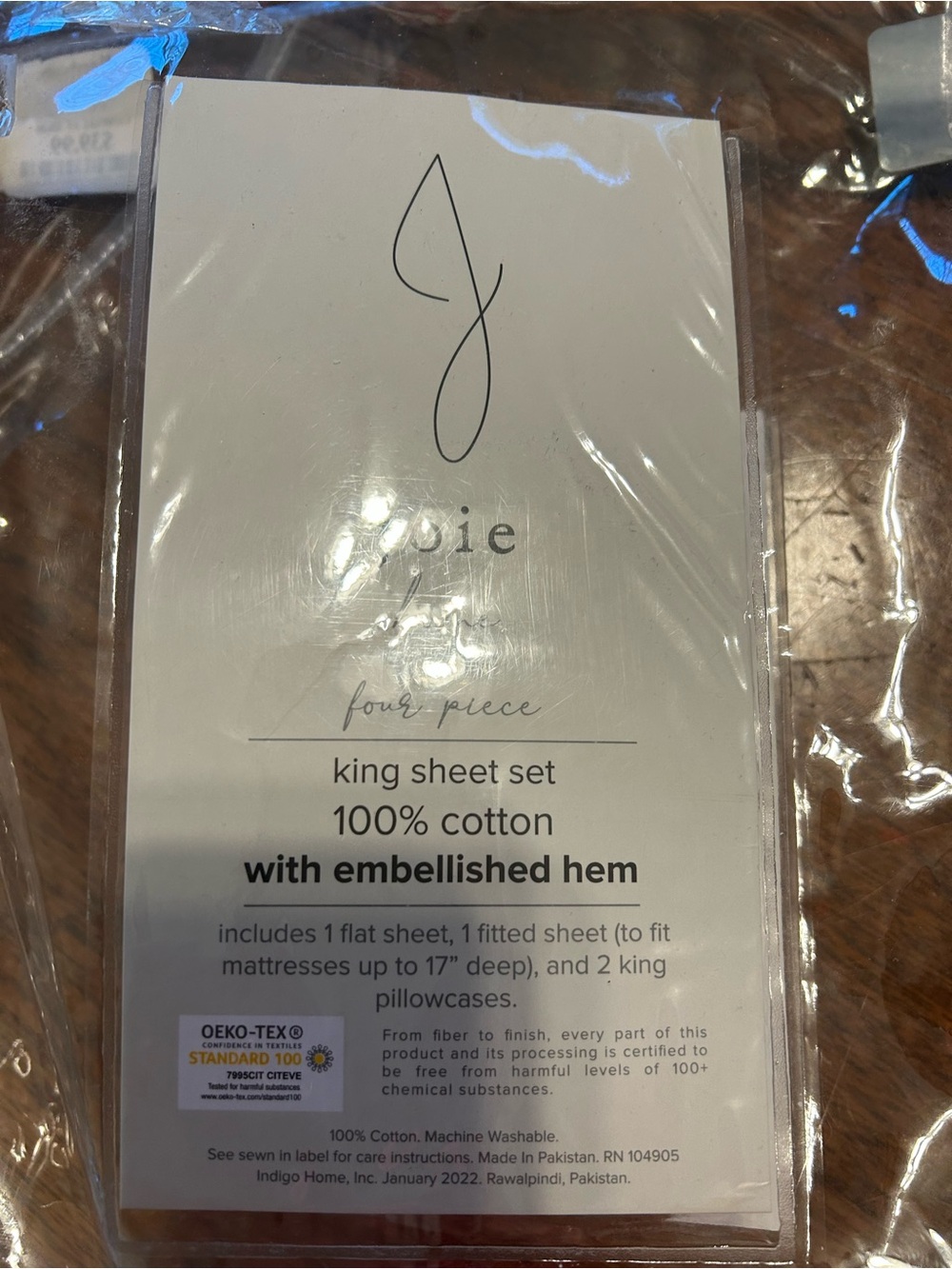 Joie King Sheet Set White